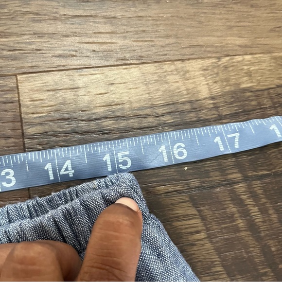 Flax by Jeanne englelhart 100% premium linen blue tapered pull on pants large - Picture 7 of 11